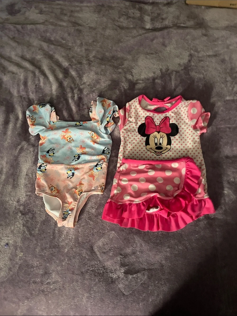 Disney Minnie Mouse Pink and White Polka Dot Ruffle One-Piece